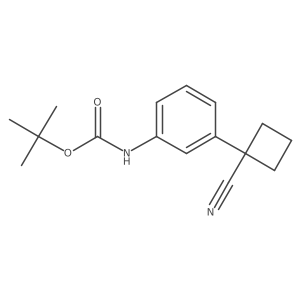 tert-butyl N-[3-(1-cyanocyclobutyl)phenyl]carbamate Structure