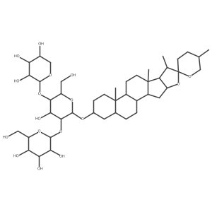 (3I(2),5I(2),25S)-Spirostan-3-yl O-I(2)-D-glucopyranosyl-(1a2)-O-[I(2)-D-xylopyranosyl-(1a4)]-I(2)-D-glucopyranoside结构式