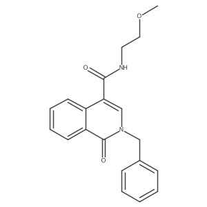 2-benzyl-N-(2-methoxyethyl)-1-oxo-1,2-dihydroisoquinoline-4-carboxamide结构式