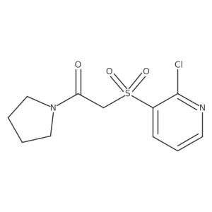 2-[(2-Chloropyridin-3-yl)sulfonyl]-1-(pyrrolidin-1-yl)ethan-1-one结构式