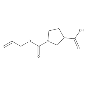 (S)-1-((Allyloxy)carbonyl)pyrrolidine-3-carboxylic acid结构式