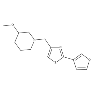 Piperidine, 1-[[2-(3-furanyl)-4-thiazolyl]methyl]-3-methoxy- Structure