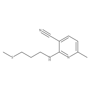 3-Pyridinecarbonitrile, 6-methyl-2-[[3-(methylthio)propyl]amino]-结构式