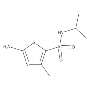 2-Amino-N-isopropyl-4-methylthiazole-5-sulfonamide结构式