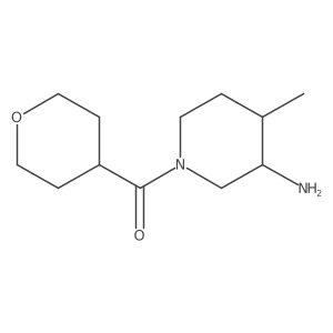 4-Methyl-1-(oxane-4-carbonyl)piperidin-3-amine Structure