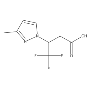 4,4,4-trifluoro-3-(3-methyl-1H-pyrazol-1-yl)butanoic acid Structure