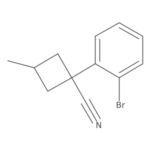 1-(2-Bromophenyl)-3-methylcyclobutane-1-carbonitrile结构式