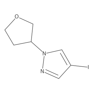 4-iodo-1-(oxolan-3-yl)-1H-pyrazole结构式