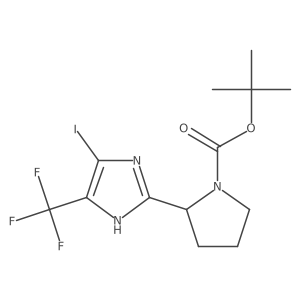 (S)-tert-butyl 2-(4-iodo-5-(trifluoromethyl)-1H-imidazol-2-yl)pyrrolidine-1-carboxylate结构式