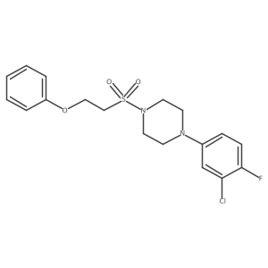 1-(3-Chloro-4-fluorophenyl)-4-((2-phenoxyethyl)sulfonyl)piperazine结构式