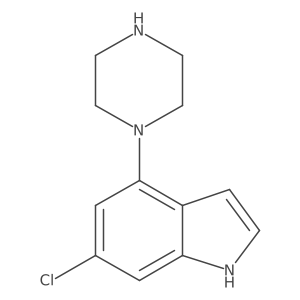 6-Chloro-4-(1-piperazinyl)-1H-indole Structure