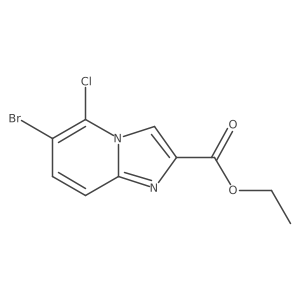 Ethyl 6-bromo-5-chloroimidazo[1,2-a]pyridine-2-carboxylate结构式