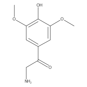 2-Amino-1-(4-hydroxy-3,5-dimethoxyphenyl)ethan-1-one结构式