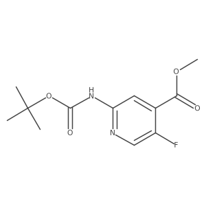 Methyl 2-((tert-butoxycarbonyl)amino)-5-fluoroisonicotinate结构式