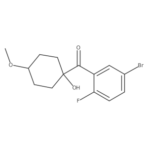 (5-Bromo-2-fluorophenyl)(1-hydroxy-4-methoxycyclohexyl)methanone结构式