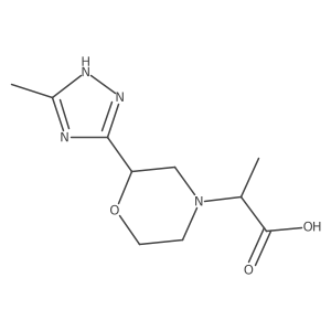 2-(2-(3-Methyl-1H-1,2,4-triazol-5-yl)morpholino)propanoic acid结构式