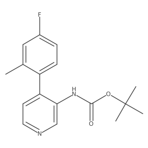 Tert-butyl 4-(4-fluoro-2-methylphenyl)pyridin-3-ylcarbamate结构式