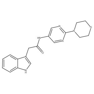 2-(1H-indol-3-yl)-N-(2-morpholinopyrimidin-5-yl)acetamide Structure