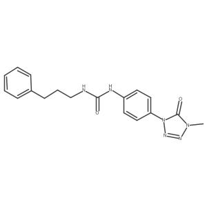 1-(4-(4-methyl-5-oxo-4,5-dihydro-1H-tetrazol-1-yl)phenyl)-3-(3-phenylpropyl)urea Structure