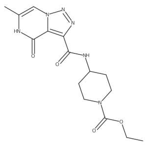 Ethyl 4-{[(6-methyl-4-oxo-4,5-dihydro[1,2,3]triazolo[1,5-a]pyrazin-3-yl)carbonyl]amino}piperidine-1-carboxylate结构式