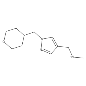 methyl({1-[(oxan-4-yl)methyl]-1H-pyrazol-4-yl}methyl)amine结构式