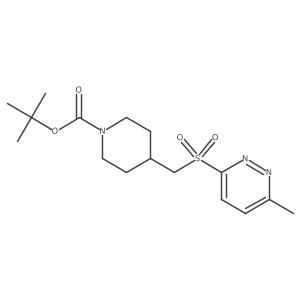 tert-Butyl 4-(((6-methylpyridazin-3-yl)sulfonyl)methyl)piperidine-1-carboxylate结构式