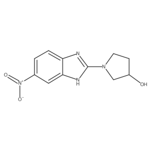 1-(5-nitro-1H-benzo[d]imidazol-2-yl)pyrrolidin-3-ol结构式