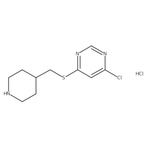 4-Chloro-6-((piperidin-4-ylmethyl)thio)pyrimidine hydrochloride结构式