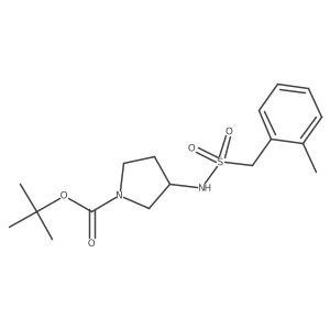 tert-Butyl 3-(o-tolylmethylsulfonamido)pyrrolidine-1-carboxylate结构式