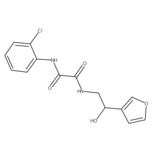 N1-(2-chlorophenyl)-N2-(2-(furan-3-yl)-2-hydroxyethyl)oxalamide结构式