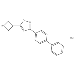 5-Azetidin-3-yl-3-biphenyl-4-yl-1,2,4-oxadiazole hydrochloride结构式