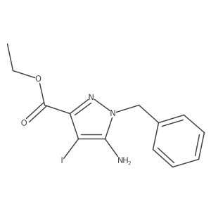 Ethyl 5-amino-1-benzyl-4-iodo-pyrazole-3-carboxylate Structure
