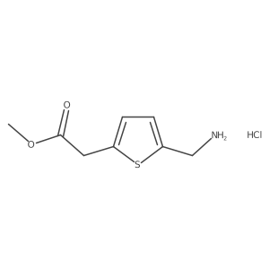 Methyl 2-[5-(aminomethyl)thiophen-2-yl]acetate hydrochloride结构式