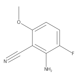 2-Amino-3-fluoro-6-methoxybenzonitrile结构式