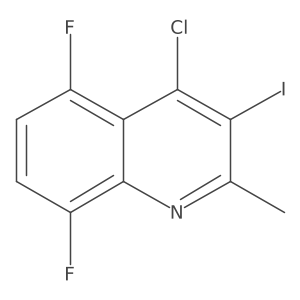 4-Chloro-5,8-difluoro-3-iodo-2-methylquinoline结构式