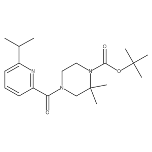4-(6-Isopropyl-pyridine-2-carbonyl)-2,2-dimethyl-piperazine-1-carboxylic acid tert-butyl ester Structure