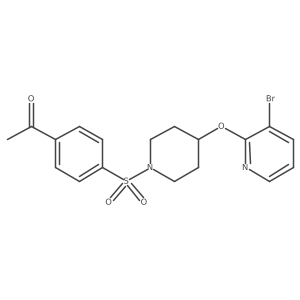 1-(4-((4-((3-Bromopyridin-2-yl)oxy)piperidin-1-yl)sulfonyl)phenyl)ethanone结构式