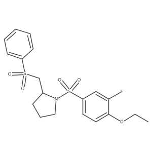 1-((4-Ethoxy-3-fluorophenyl)sulfonyl)-2-((phenylsulfonyl)methyl)pyrrolidine Structure