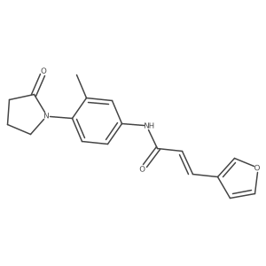 (E)-3-(furan-3-yl)-N-(3-methyl-4-(2-oxopyrrolidin-1-yl)phenyl)acrylamide Structure