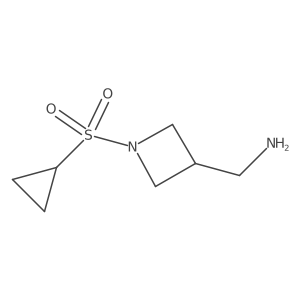 [1-(Cyclopropanesulfonyl)azetidin-3-yl]methanamine结构式