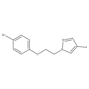1-(2-(4-Bromophenoxy)ethyl)-4-iodo-1H-pyrazole结构式