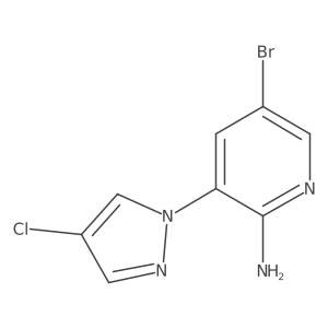 5-Bromo-3-(4-chloro-1H-pyrazol-1-yl)-2-pyridinamine Structure