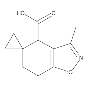 Spiro[1,2-benzisoxazole-5(4H),1a(2)-cyclopropane]-4-carboxylic acid, 6,7-dihydro-3-methyl- Structure
