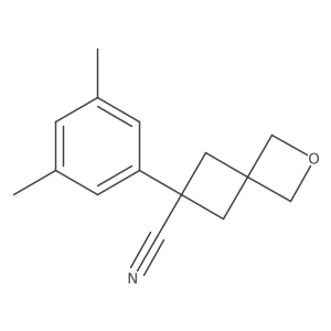 6-(3,5-Dimethylphenyl)-2-oxaspiro[3.3]heptane-6-carbonitrile结构式