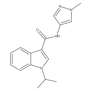 N-(1-methyl-1H-pyrazol-4-yl)-1-(propan-2-yl)-1H-indole-3-carboxamide结构式