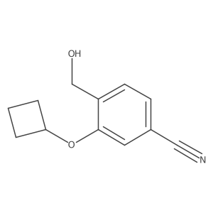 3-Cyclobutoxy-4-(hydroxymethyl)benzonitrile结构式