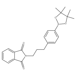 2-(3-(4-(4,4,5,5-Tetramethyl-1,3,2-dioxaborolan-2-yl)phenyl)propyl)isoindoline-1,3-dione结构式