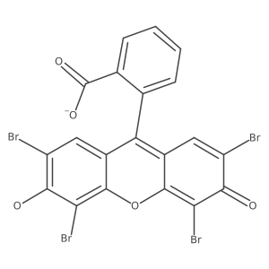 3H-Xanthen-6-yloxy, 2,4,5,7-tetrabromo-9-(2-carboxyphenyl)-3-oxo-, ion(1-) Structure
