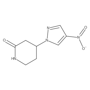 4-(4-Nitro-1H-pyrazol-1-yl)-2-piperidinone Structure