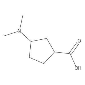 (1R,3S)-3-(Dimethylamino)cyclopentane-1-carboxylic acid Structure